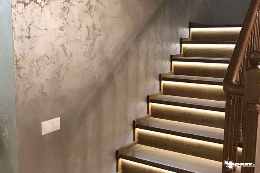 beton cire chaux argil naturel ecologique claylime dore escalier artisan peintre decorateur moret