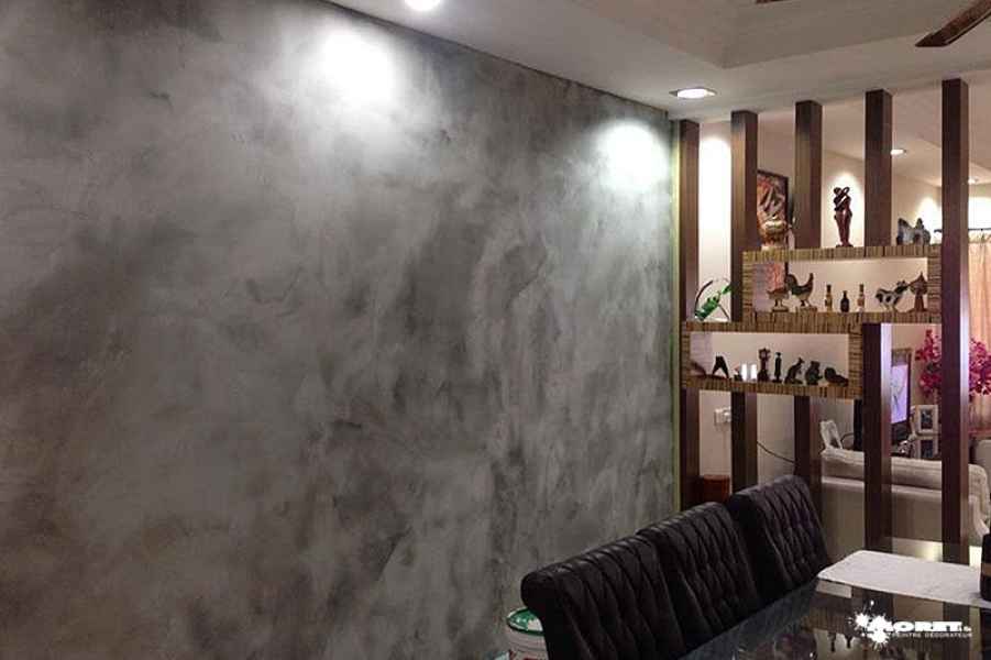 beton cire chaux argil naturel naturel ecologique mur anthracite restaurant artisan peintre decorateur moret