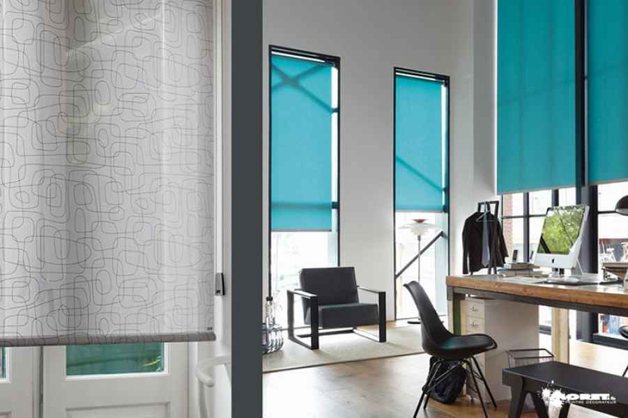 installation store enrouleur luxaflex sur mesure entreprise decorateur interieur moret